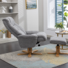 Dubai Recliner Chair & Footstool in Lisbon Rock